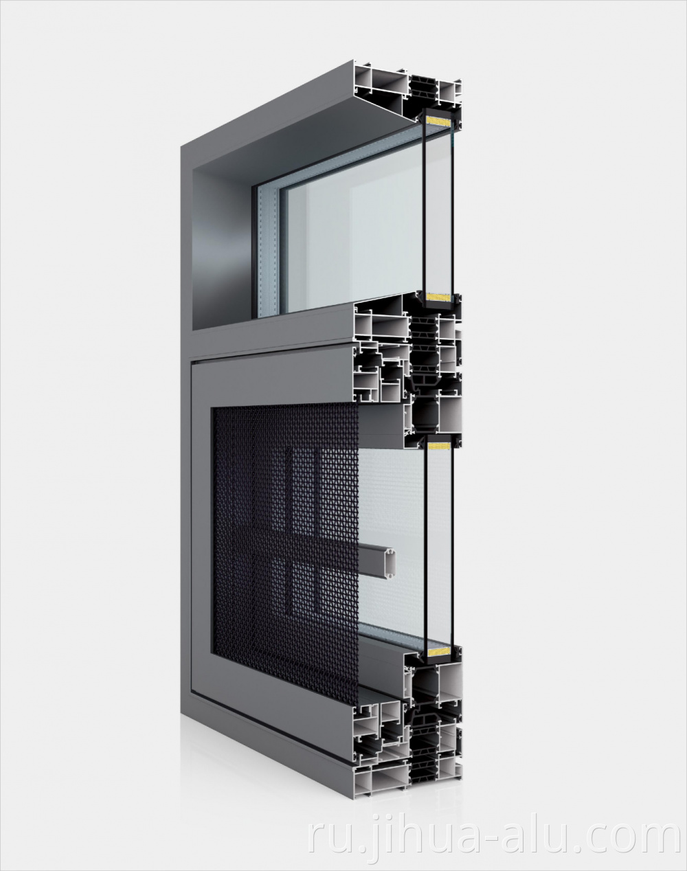 Hnpt128 6063 Aluminium Window Frame Section Aluminum Casement Window